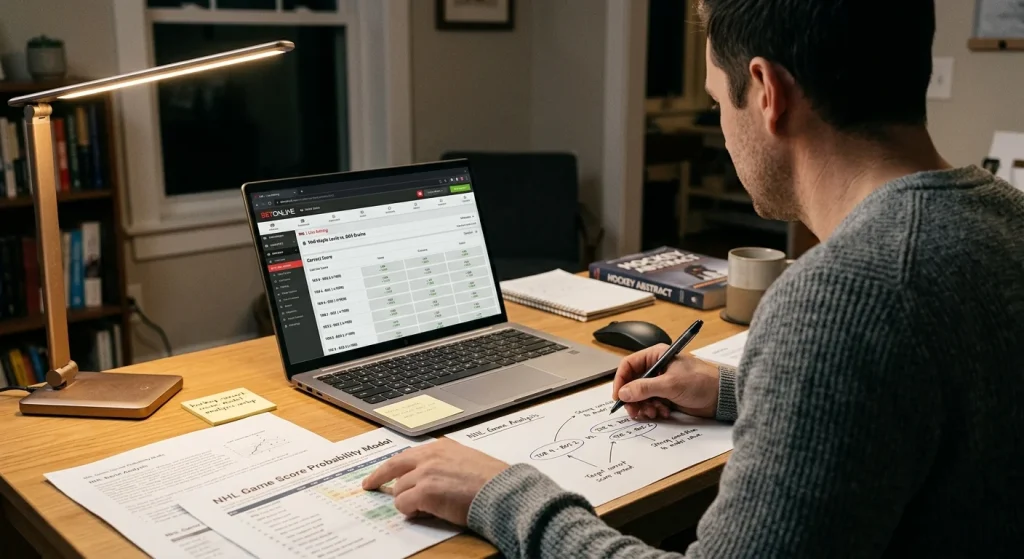 Bettor identifying correct score with analytical support from game model research