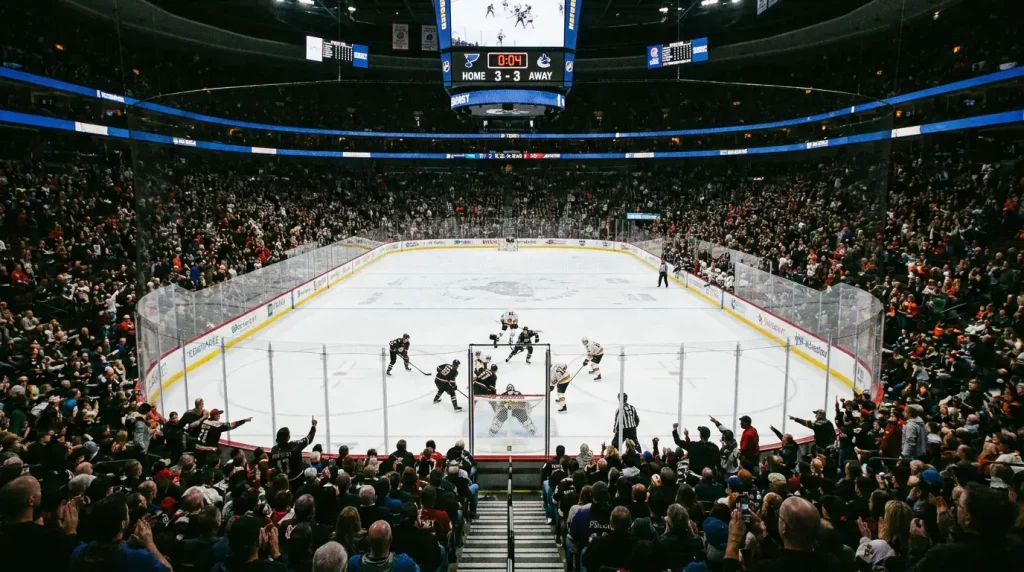 Ice hockey game tied at the end of regulation time illustrating the 3-way betting market result