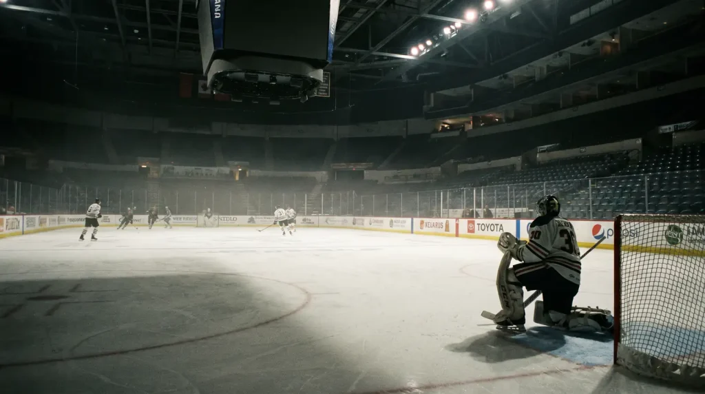 NHL backup goaltender warming up before a game illustrating the backup goalie betting edge