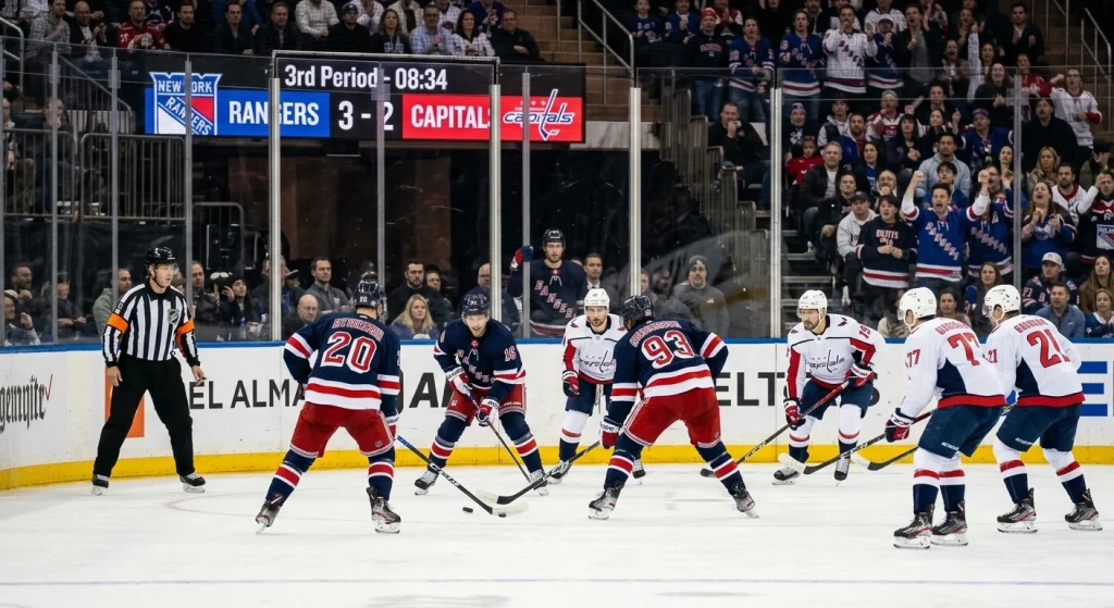NHL power play illustrating a key decision moment for hockey cash out betting
