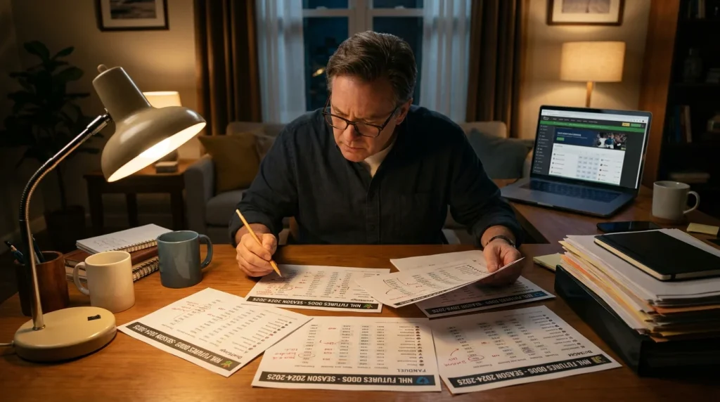 Bettor assessing William Hill NHL futures markets and odds quality